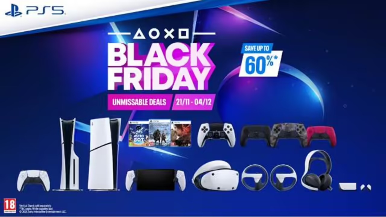 Sony Black Friday India sale showcasing PS5, DualSense and game discounts