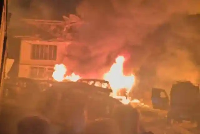 Security forces at explosion sites in Delhi and Srinagar during high alert