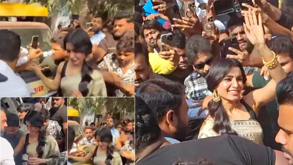 Samantha Ruth Prabhu mobbed in Hyderabad during public appearance