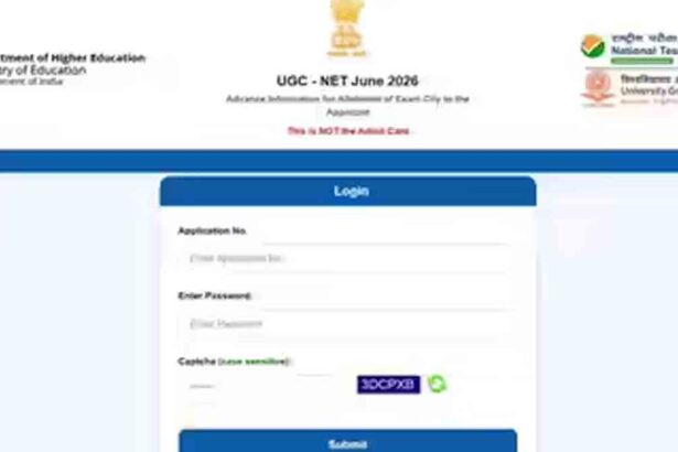 UGC NET June 2026 Exam City Slip released; find out how to download it.